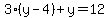 3%28y-4%29%2By=12