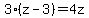 3%28z-3%29=4z