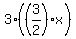 3%2A%28%283%2F2%29x%29