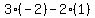 3%2A%28-2%29+-+2%2A%281%29