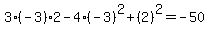 3%2A%28-3%29%2A2-4%2A%28-3%29%5E2%2B%282%29%5E2=-50