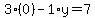 3%2A%280%29-1%2Ay=7