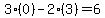 3%2A%280%29-2%2A%283%29=6