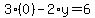 3%2A%280%29-2%2Ay=6