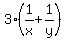 3%2A%281%2Fx%2B1%2Fy%29
