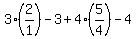 3%2A%282%2F1%29-3%2B4%2A%285%2F4%29-4