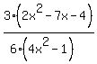3%2A%282x%5E2+-+7x+-+4%29%2F%286%2A%284x%5E2+-+1%29%29