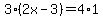 3%2A%282x-3%29+=+4%2A1