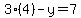 3%2A%284%29-y=7