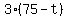 3%2A%2875+-+t%29