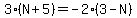 3%2A%28N%2B5%29=-2%2A%283-N%29