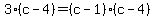 3%2A%28c-4%29+=+%28c-1%29%2A%28c-4%29