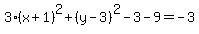 3%2A%28x%2B1%29%5E2%2B%28y-3%29%5E2-3-9=-3