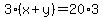 3%2A%28x%2By%29=20%2A3