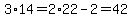 3%2A+14=+2%2A22+-+2+=+42