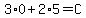 3%2A0%2B2%2A5=C