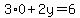 3%2A0%2B2y=6
