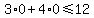 3%2A0%2B4%2A0%3C=12