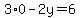 3%2A0-2y=6
