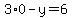 3%2A0-y=6