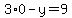 3%2A0-y=9
