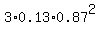 3%2A0.13%2A0.87%5E2
