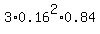 3%2A0.16%5E2%2A0.84