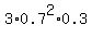 3%2A0.7%5E2%2A0.3