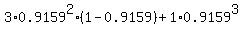 3%2A0.9159%5E2%2A%281-0.9159%29+%2B+1%2A0.9159%5E3
