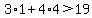 3%2A1%2B4%2A4%3E19+