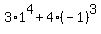 3%2A1%5E4+%2B+4%2A%28-1%29%5E3