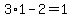 3%2A1-2=1