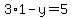 3%2A1-y=5