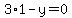 3%2A1-y+=+0