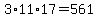 3%2A11%2A17=561