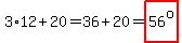 3%2A12%2B20=36%2B20=highlight%2856%5Eo%29