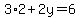 3%2A2%2B2y=6