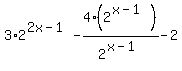 3%2A2%5E%282x-+1%29-4%282%5E%28x-1%29%29%2F2%5E%28x-1%29-2