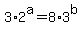 3%2A2%5Ea+=+8%2A3%5Eb