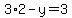 3%2A2+-+y+=+3
