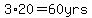 3%2A20=60yrs
