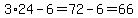 3%2A24-6=72-6=66