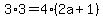 3%2A3=4%282a%2B1%29