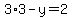 3%2A3-y+=+2