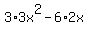 3%2A3x%5E2+-+6%2A2x