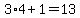 3%2A4%2B1=13