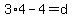 3%2A4-4=d