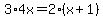 3%2A4x=2%28x%2B1%29
