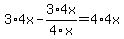 3%2A4x-3%2A4x%2F4x=4%2A4x