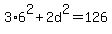 3%2A6%5E2%2B2d%5E2=126